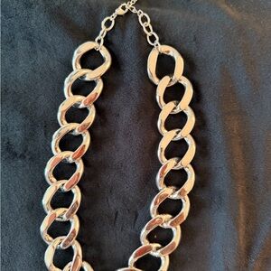 Silver Chunky Link Necklace - Women Jewelry
